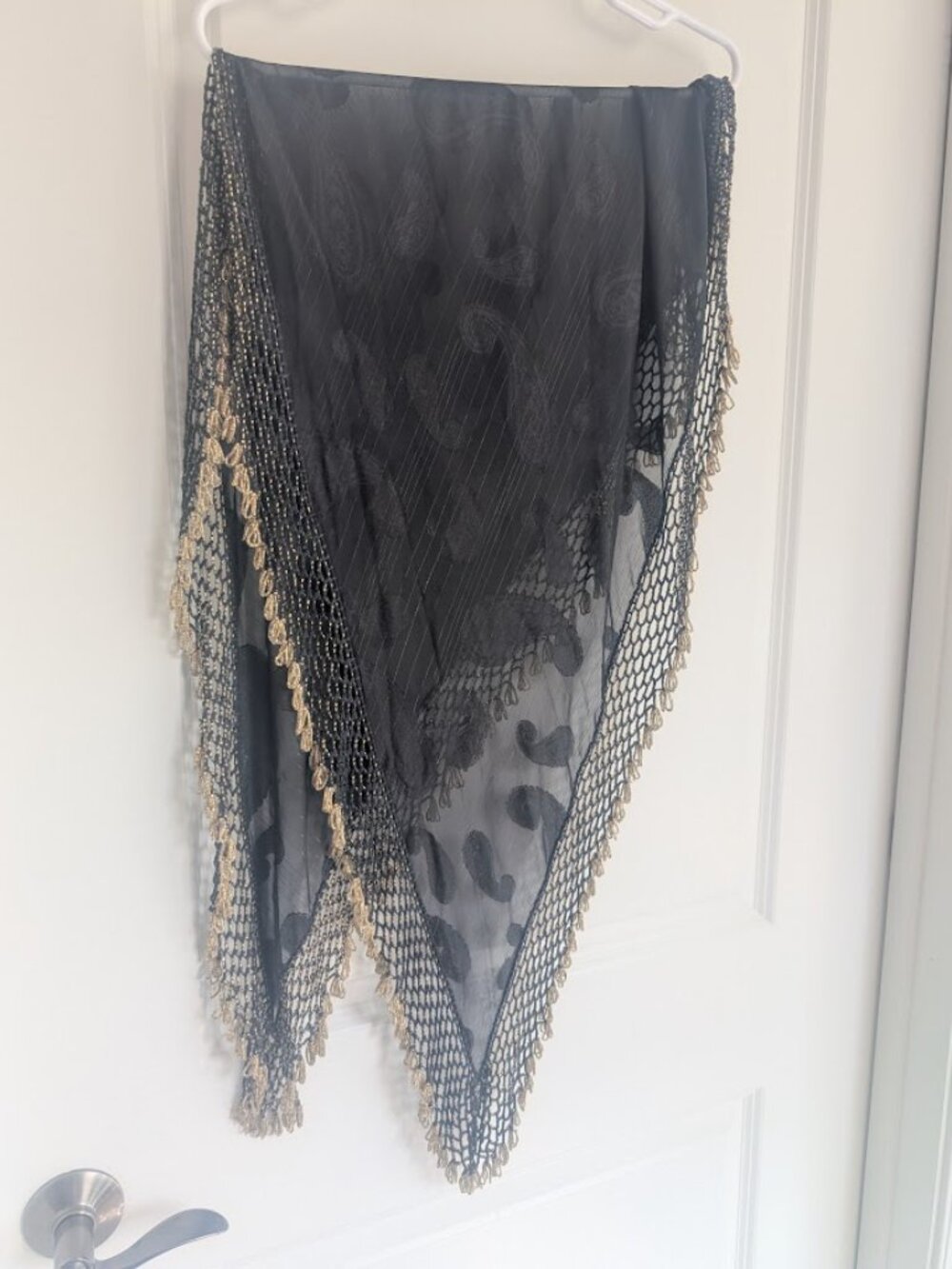 Vintage beaded shawl wrap - Picture 5 of 6